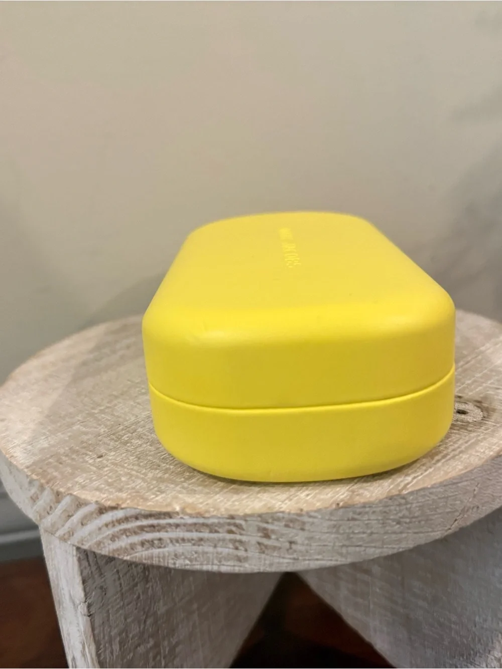 Marc Jacobs Yellow Hard Sunglass Case with cleaning cloth